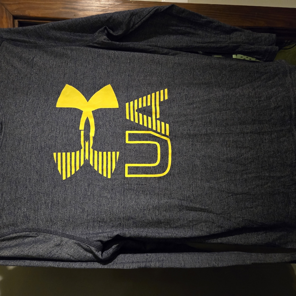 Under Armour Gray T-Shirt with Yellow Logo